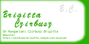 brigitta czirbusz business card